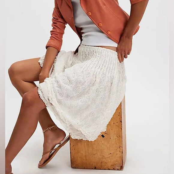 FREE PEOPLE Sanderson Midi Skirt - Tea - Picture 7 of 11